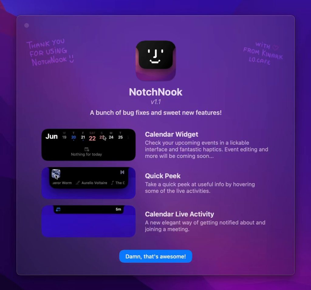 NotchNook 1.6.2 for Mac – Dynamic Notch Utility